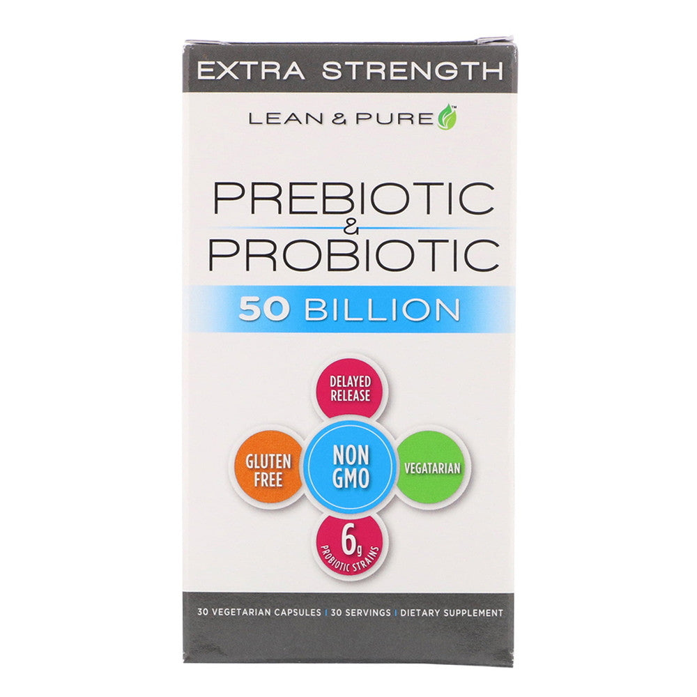 Lean And Pure Prebiotic and Probiotic Extra Strength 50 Billion CFU Delayed Release, 30 Ea